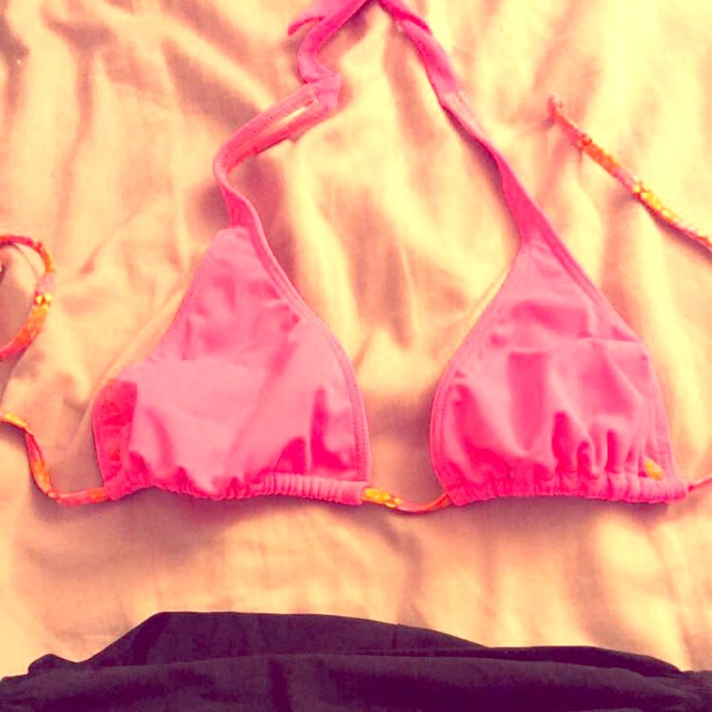 Hot Pink Billabong Halter Bikini Top