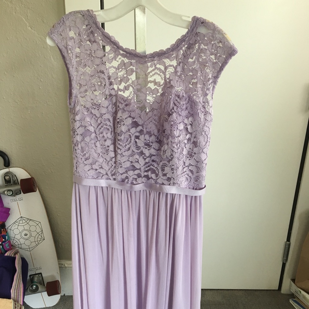 Iris lace David's Bridal bridesmaid dress