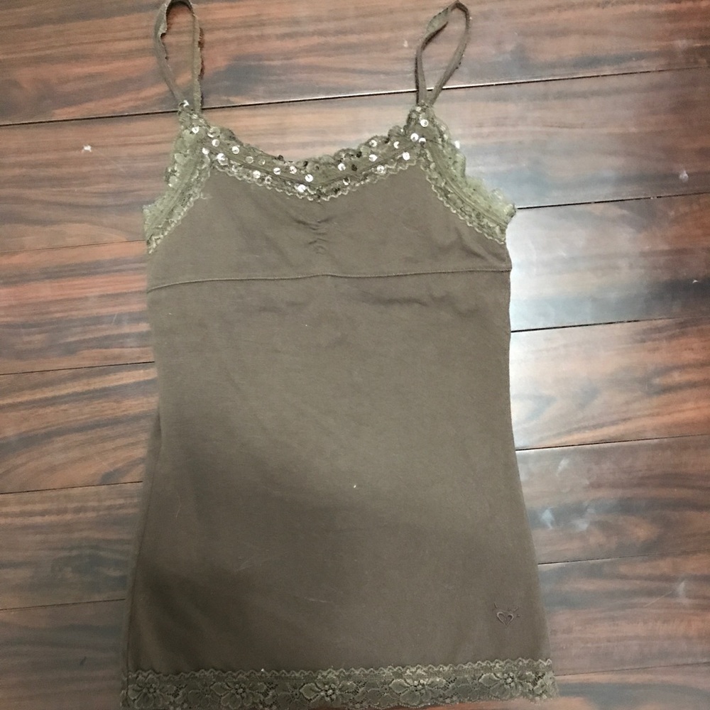 Brown sequin camisole