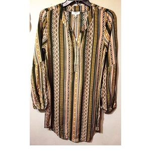 Long sleeve patterned dress NWT