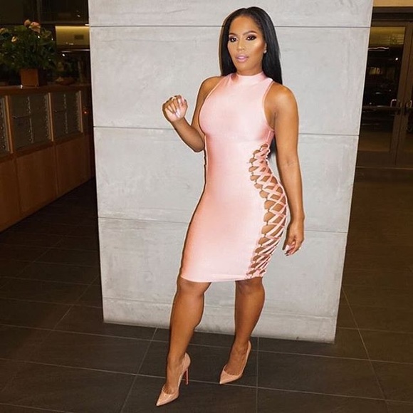 🔥 House of CB Bebe Side Lace Bandage Dress - Picture 3 of 8