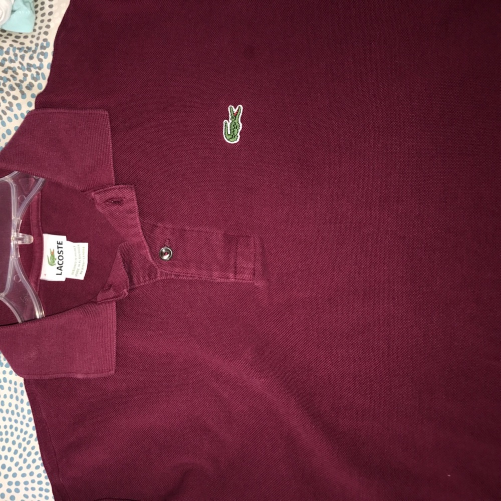 Maroon Lacoste Polo