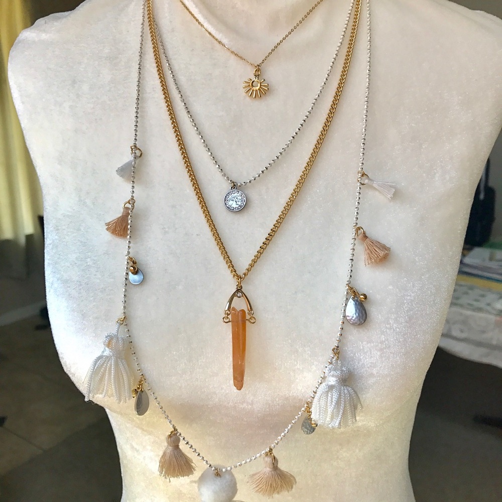 Express multiple necklace.