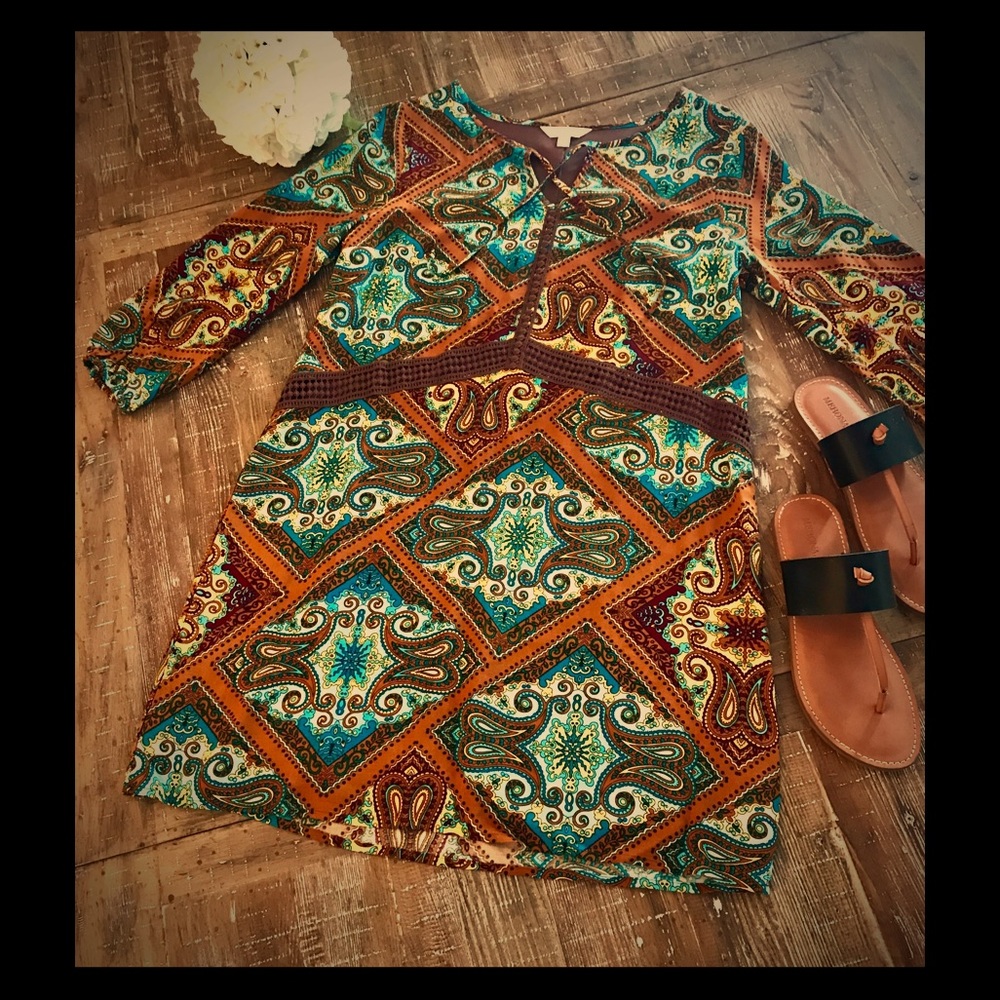 FINAL PRICE* Brown tribal dress