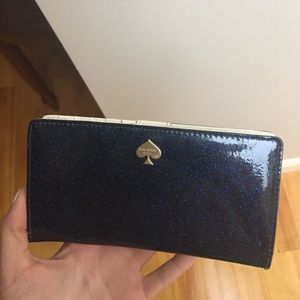 Navy glitter Kate Spade "Stacy" wallet