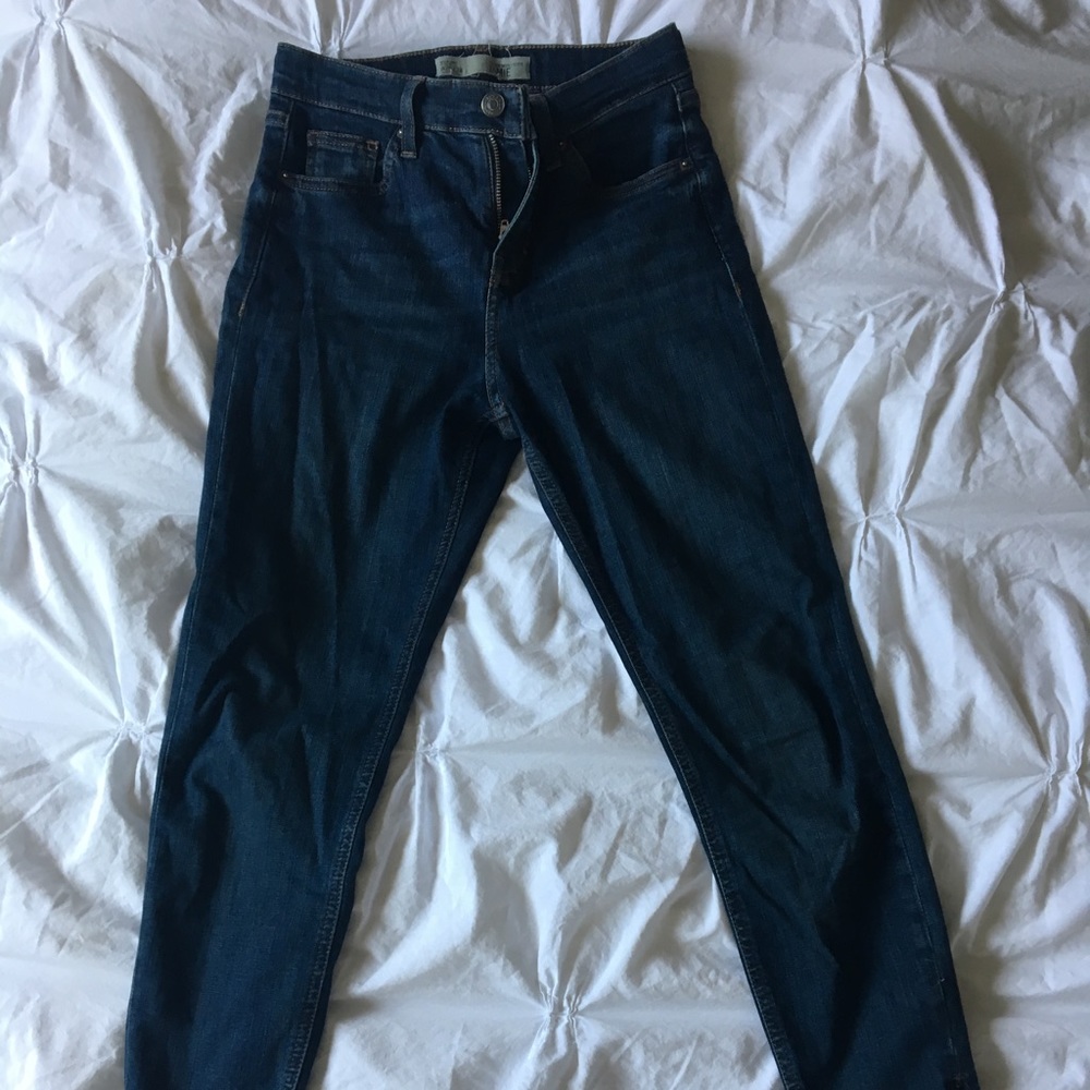 TOPSHOP Jamie Moto Petite High Waisted Jeans
