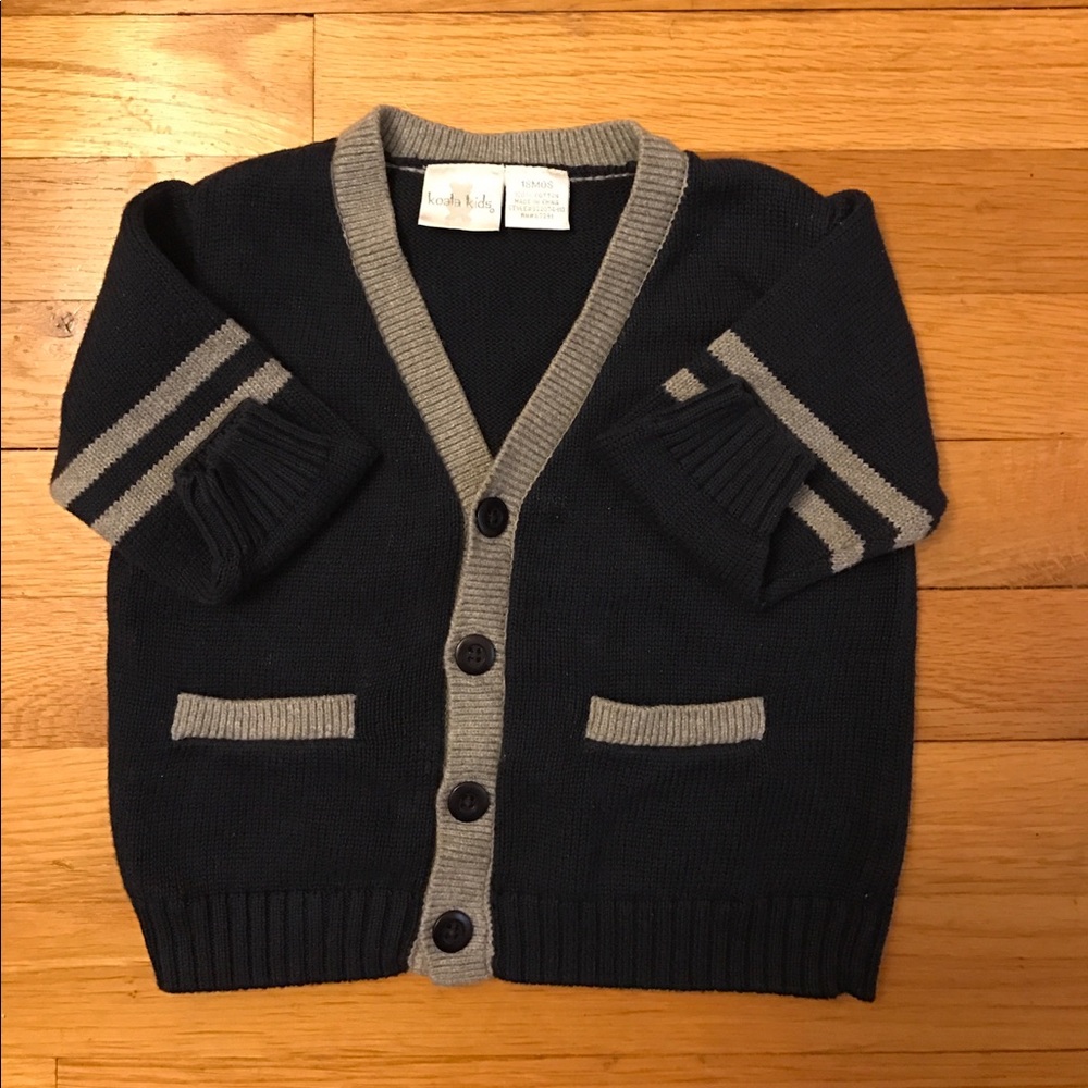 Toddler Navy Cardigan Sweater