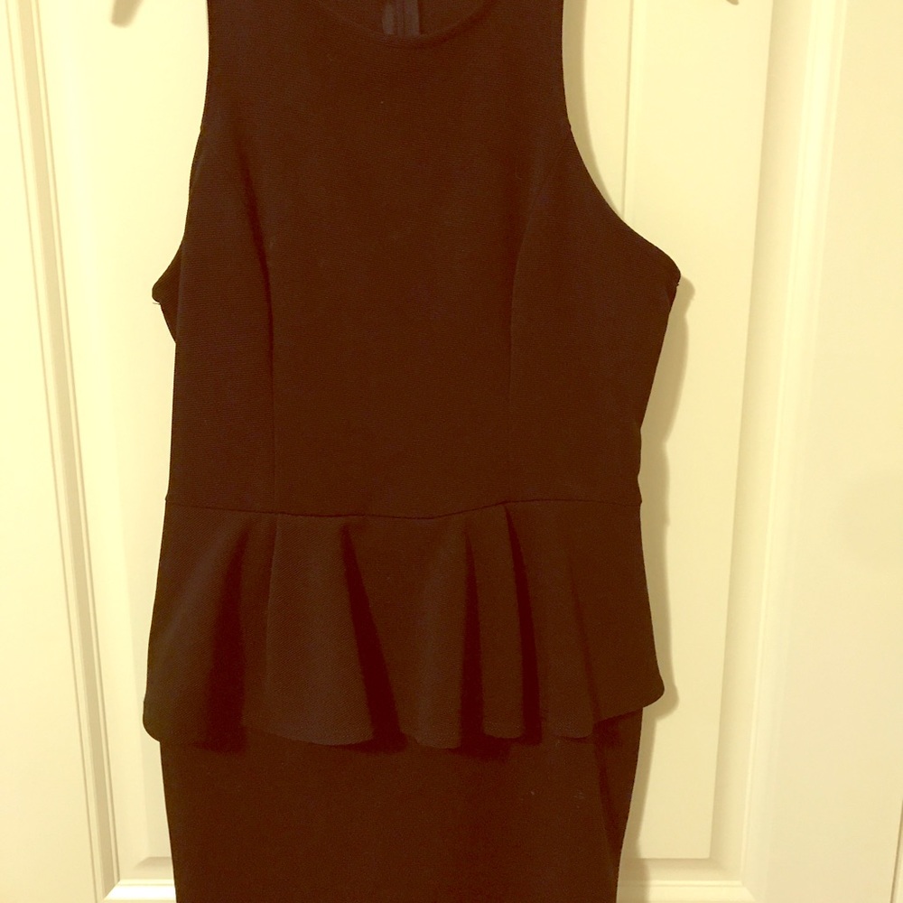 Black peplum dress