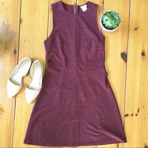 Urban Outfitters maroon fit and flare dress