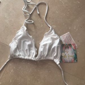Luli fama white bikini top