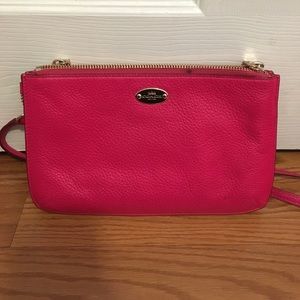 Hot Pink coach crossbody bag
