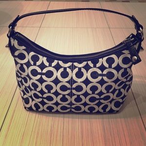 Black/ white Coach purse