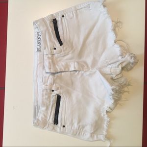 Blank nyc white distressed cut offs