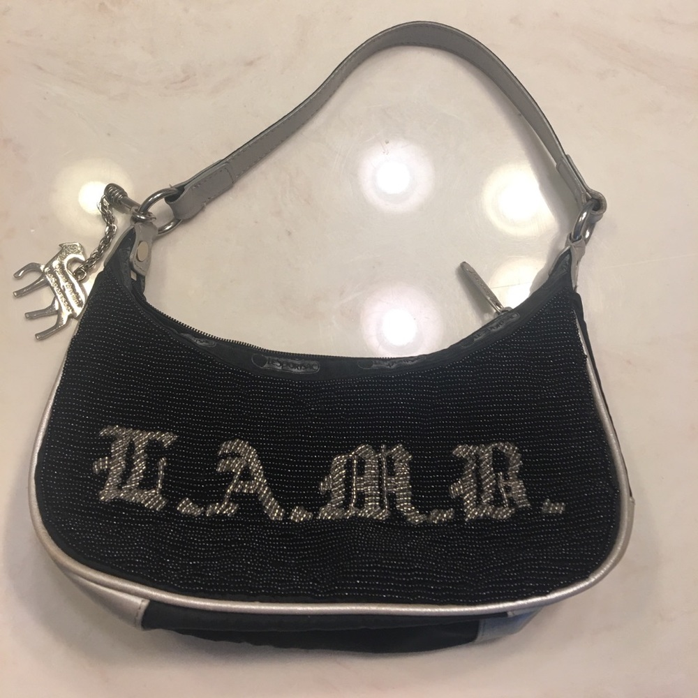 Small beaded  LAMB purse