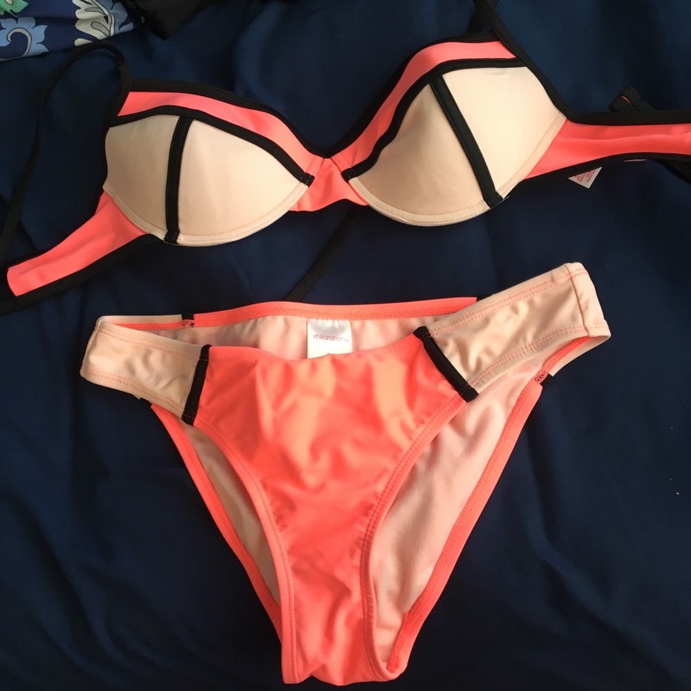 Pink swim suit set