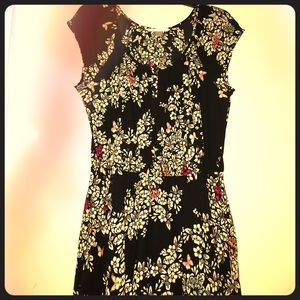 Black Floral Lauren Conrad Dress size L for Sale