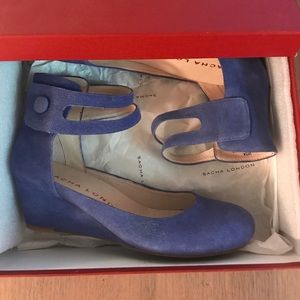 Sacha London | Vita Wedge | Iris Cow Suede | 9M