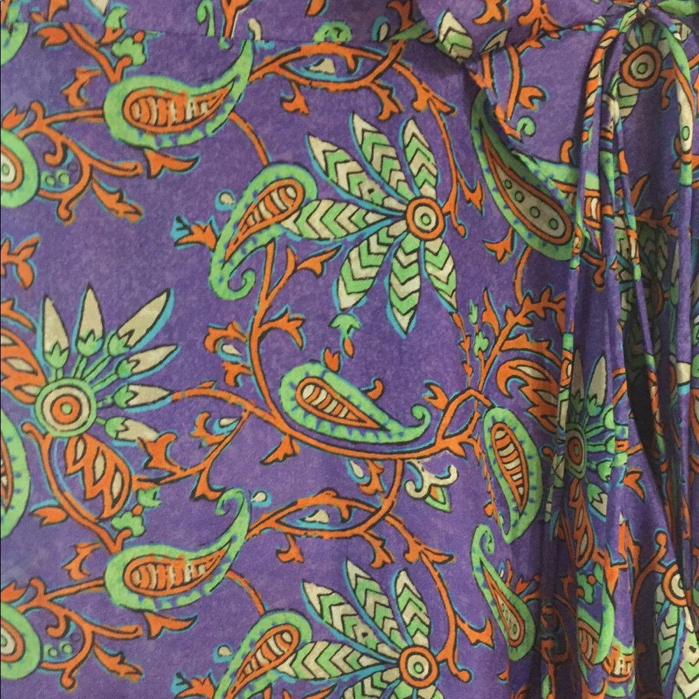 Lauren silk paisley wrap dress