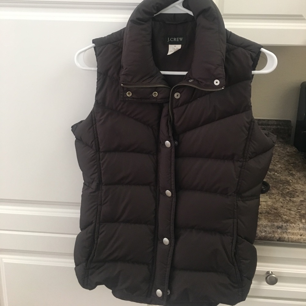 J. Crew Chocolate Brown Down Vest
