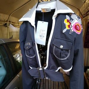 NWT! Han Cheng Feng Bao HCFB Cropped Jacket Shirt!
