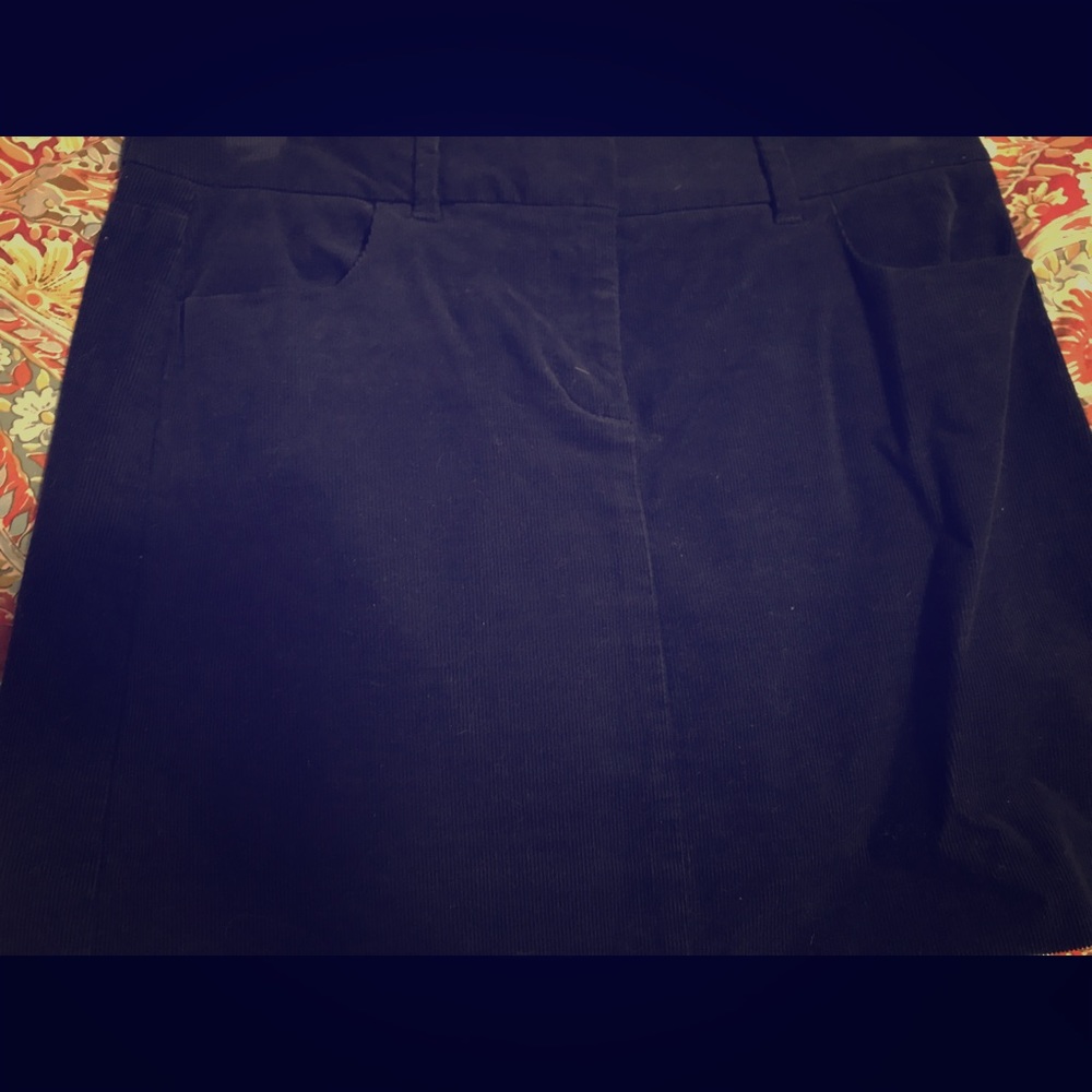 Corduroy navy skirt