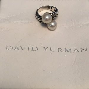 David Yurman double Pearl Ring