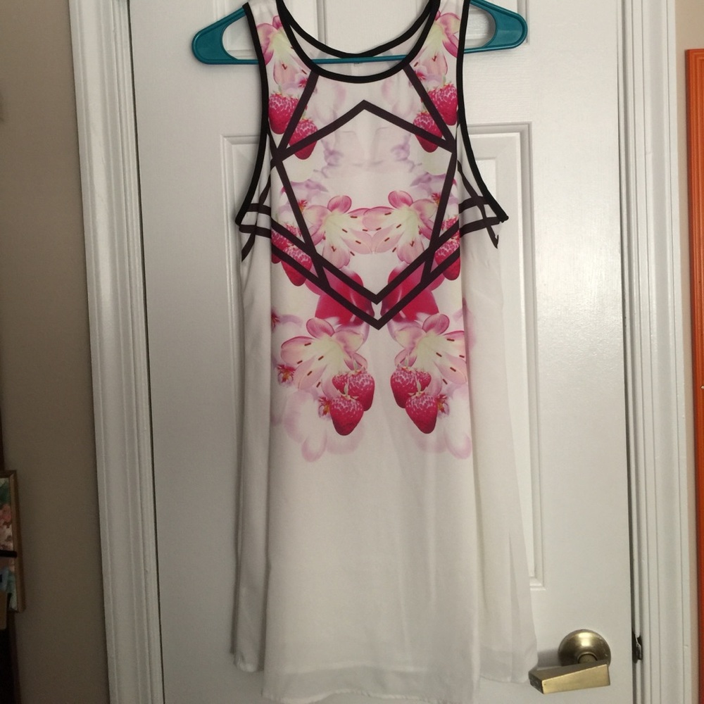 Floral and Geometric Dress