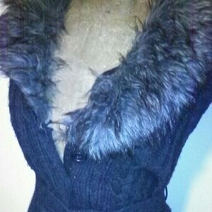 Grey sweater  long with belt