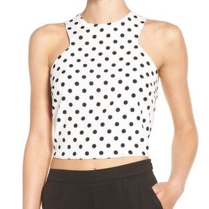 Leith Polka Dot Cutaway Tank