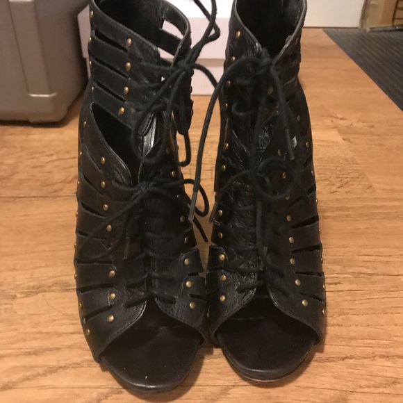 Dolce Vita lace up open toe stiletto booties - Picture 2 of 3