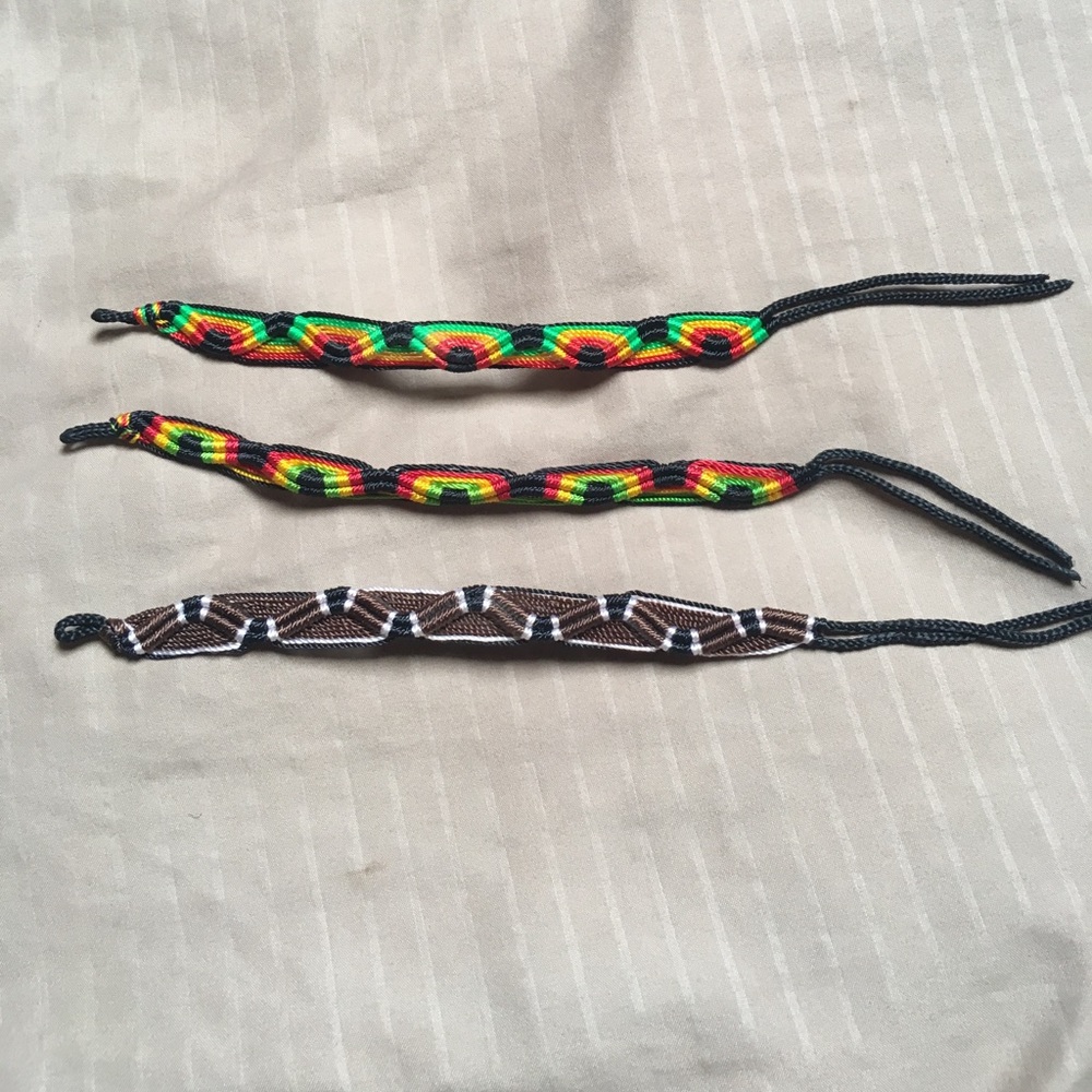 Tie on bracelets
