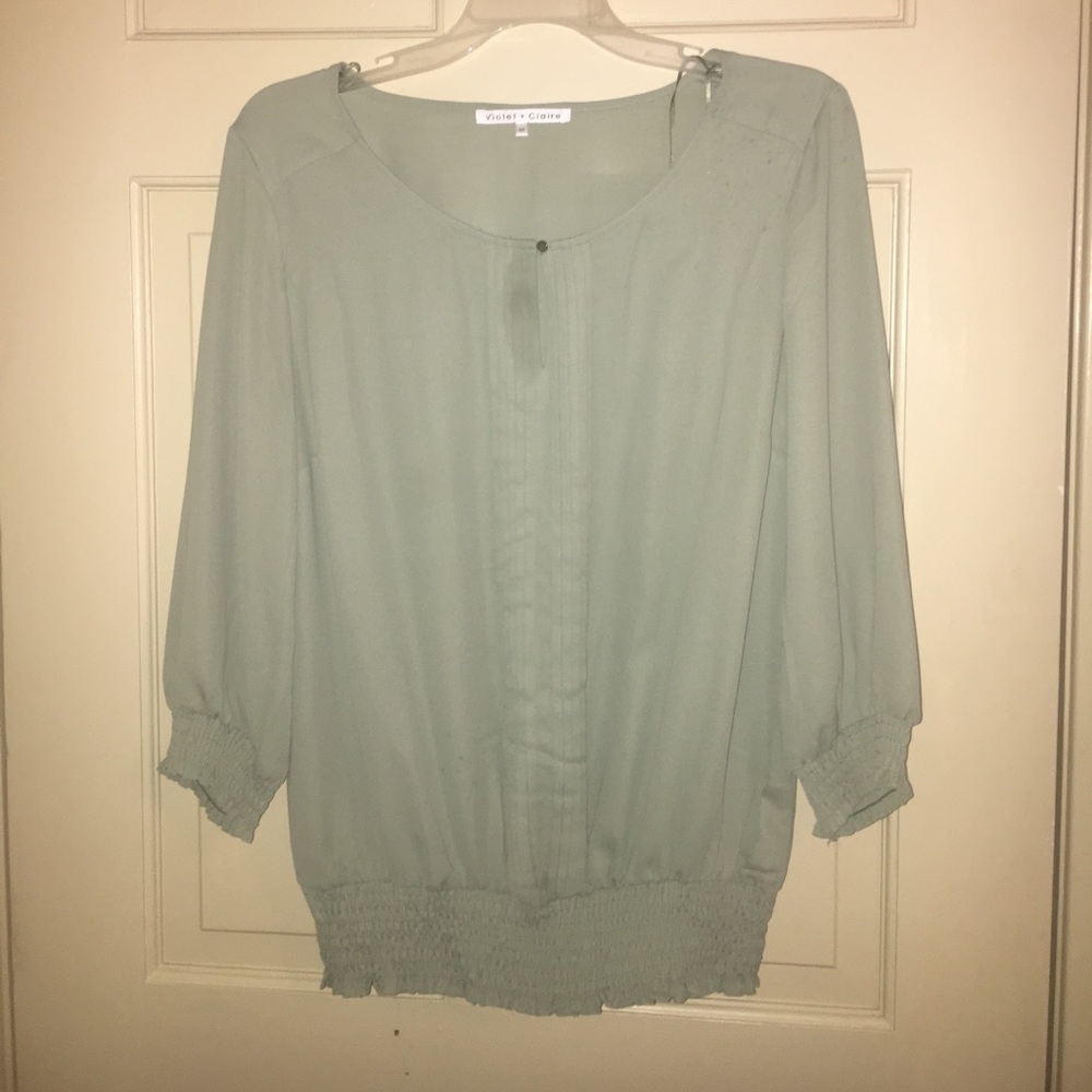 Light olive green blouse medium