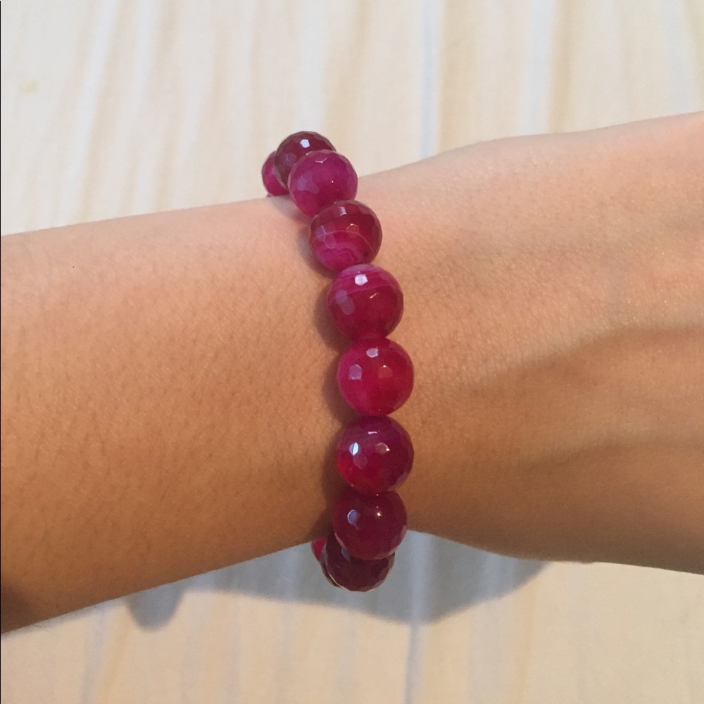 Glass beaded bracelet