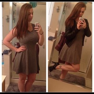 Gray Skater Dress