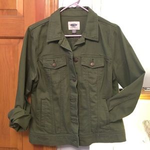 Old Navy Olive Jean Jacket