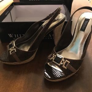 brown white house black market heels
