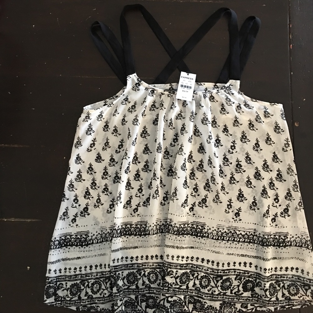 Whimsical sheer strappy Express top - XS