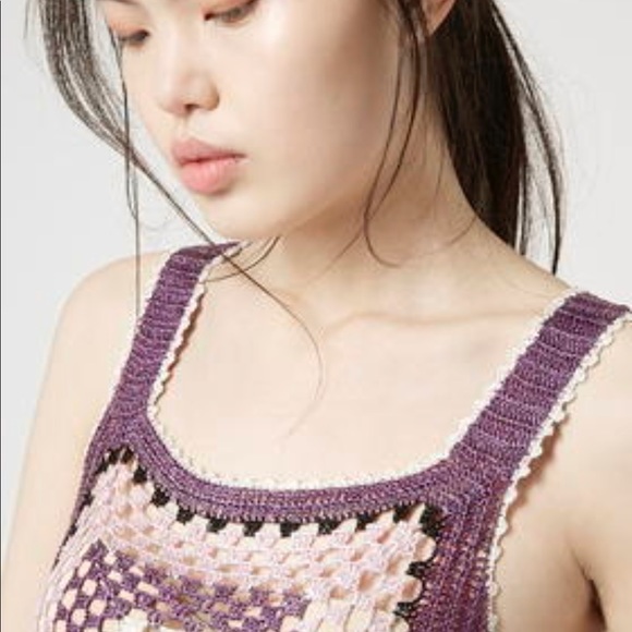 Metallic Chrochet Crop Top - Picture 4 of 4