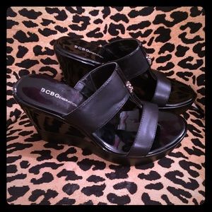 BCBG Black Sandals 8