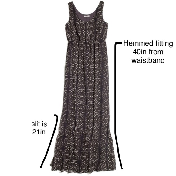 Madewell side slit printed maxi dress - Picture 6 of 7