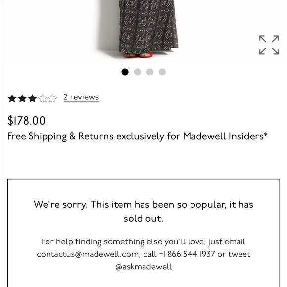 Madewell side slit printed maxi dress - Picture 7 of 7