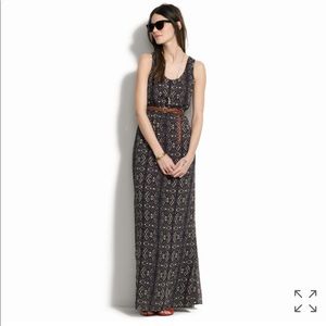 Madewell side slit printed maxi dress