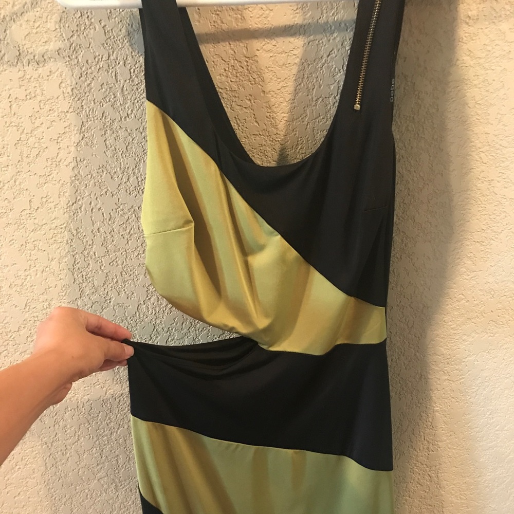 Bebe Yellow and Black Dress