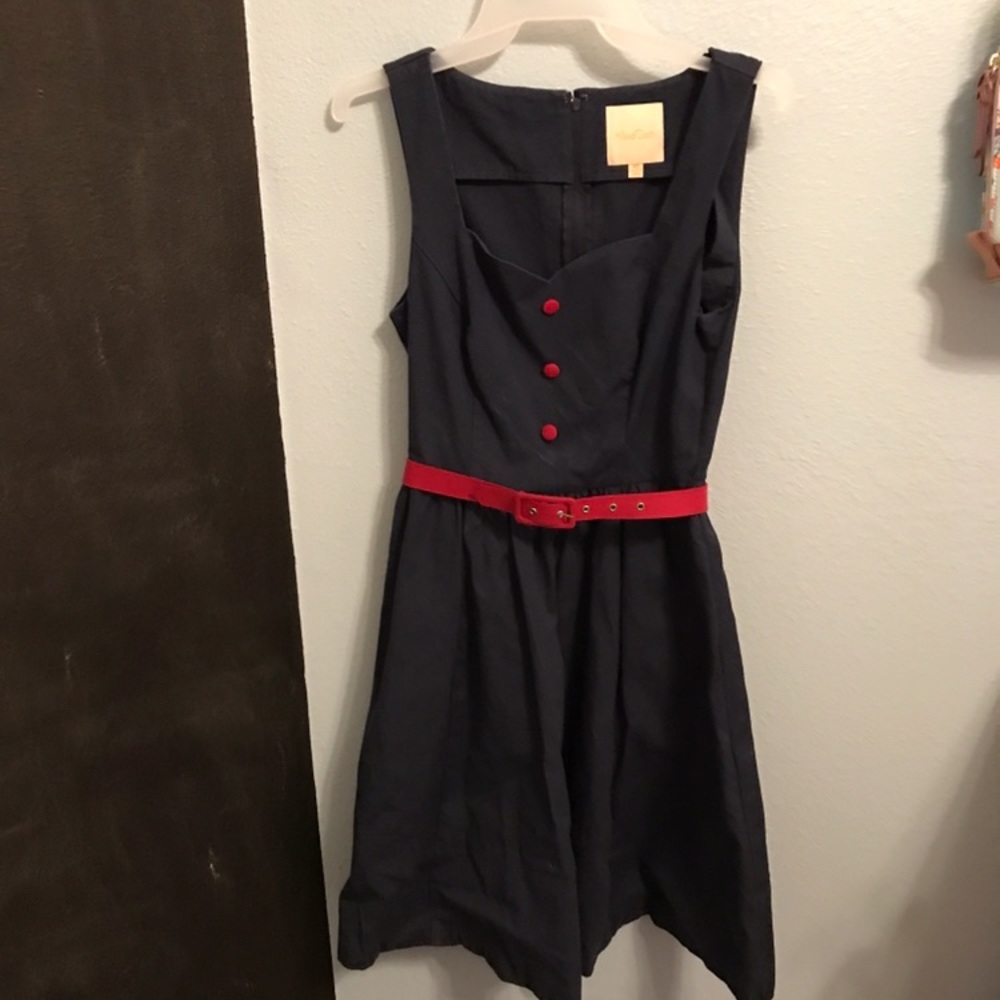Navy vintage dress