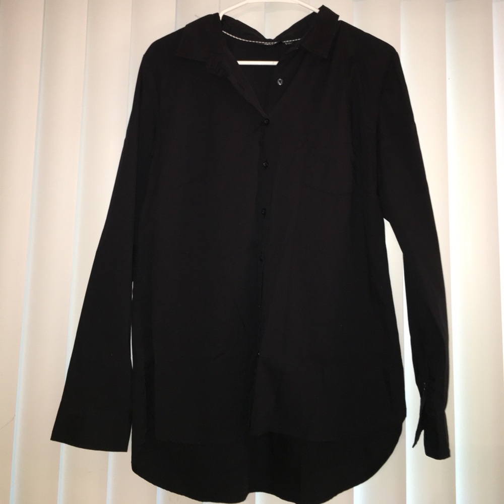 Black button down