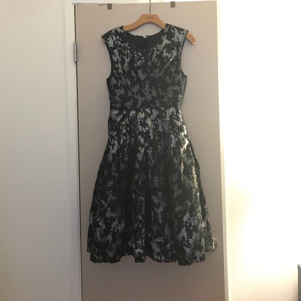 Tracy Reese Black Cocktail Fit and Flare Dress