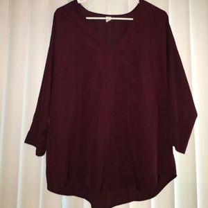 Maroon top