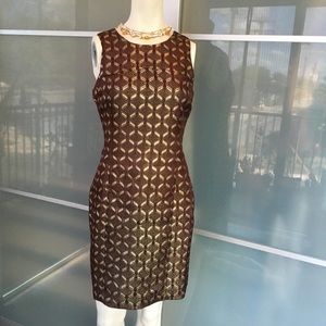 Michael Kors gold sheath dress