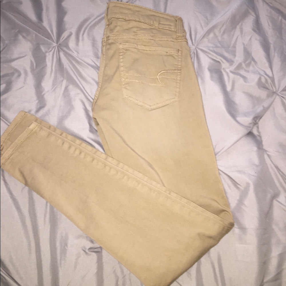 American Eagle Khaki Skinny Jeggings