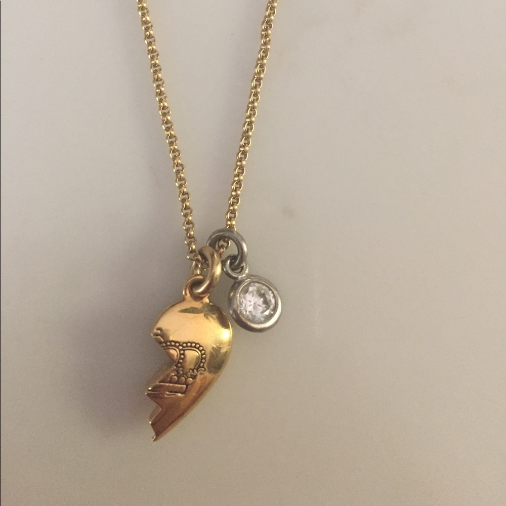 Juicy Couture Gold Half Heart Necklace